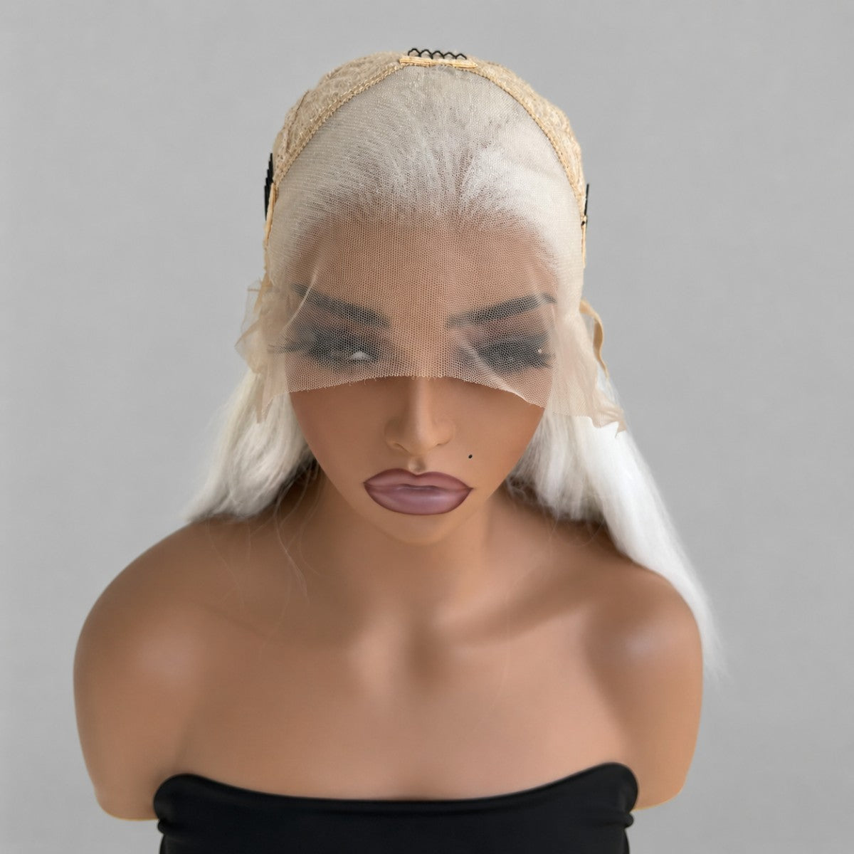 White Synthetic Lace Front Wig 13x4 Wavy Long Wearable Hair