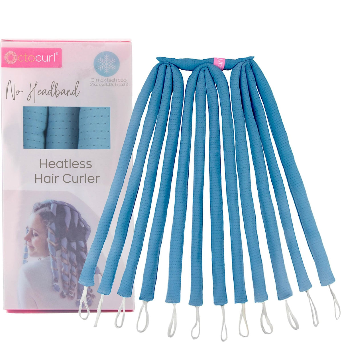Heatless Curling Set No Headband for Long Hair - Satin or Q-Max Fabric