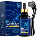Minoxidil Hair Growth Kit with Derma Roller & Biotin for Men & Women