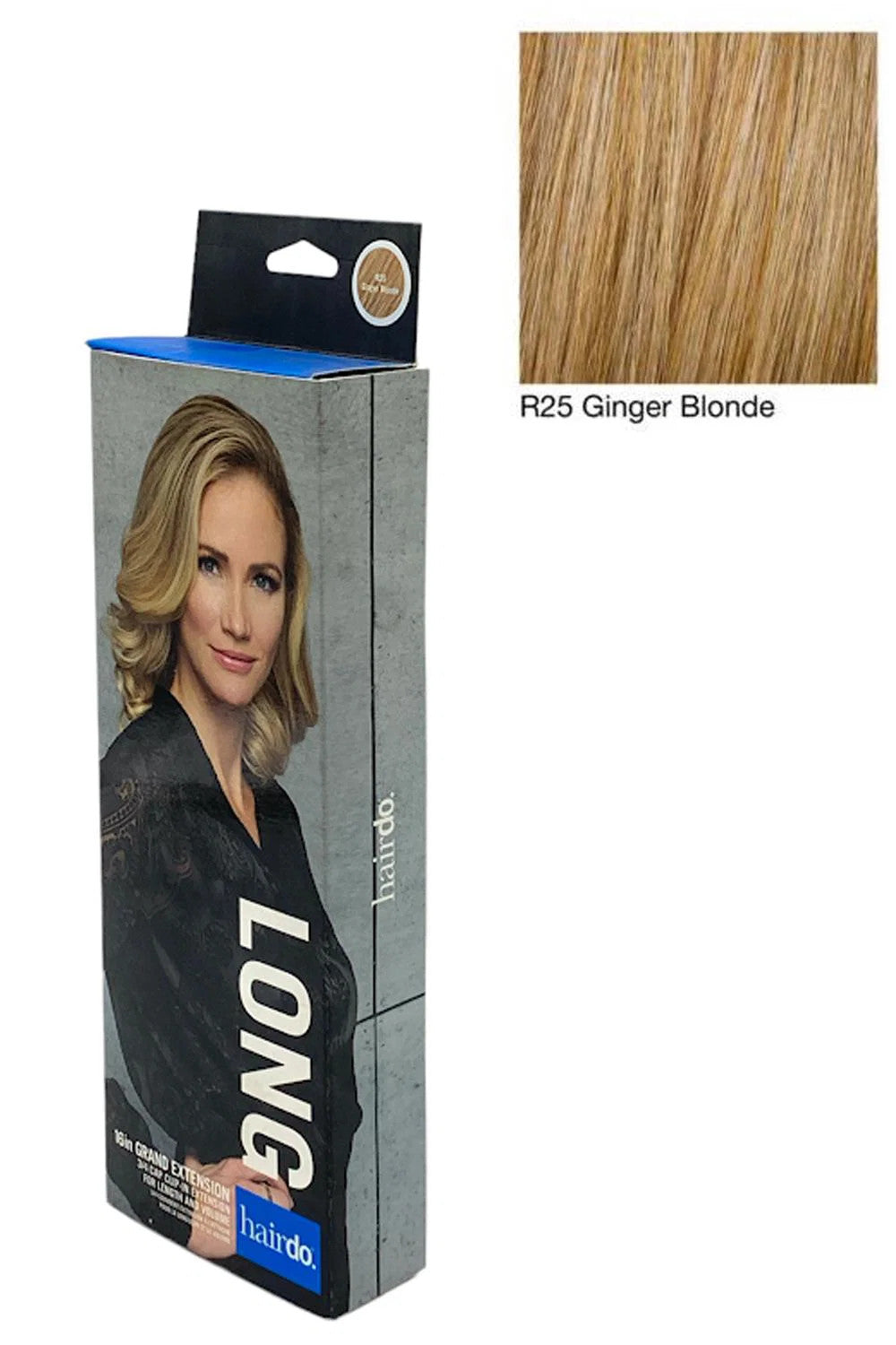 16-inch Ginger Blonde Clip-in Hair Extension - Heat Friendly, 3/4 Cap