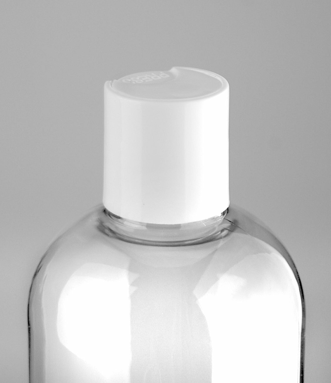 16 oz PET Plastic Cosmo Round Bottles with White Cap Bulk Pack - Clear