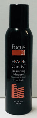 Focus 21 Hair Candy Designing Mousse Extra Body - 2 Pack, 8 oz Each
