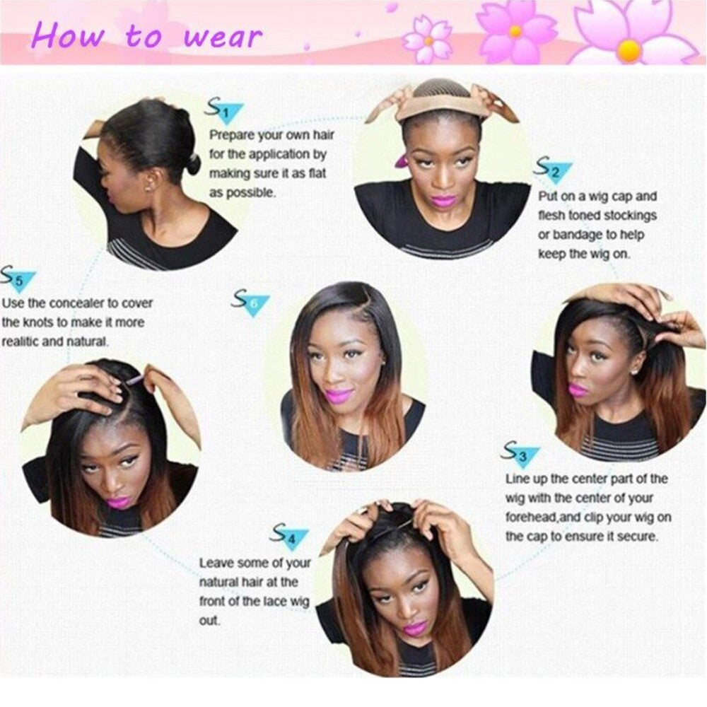 Heat Resistant Synthetic Lace Front Wigs for Women - Long Straight Style