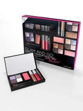 Glam & Go Portable Makeup Palette Set - 16 Eyeshadows, 3 Lip Glosses, 3 Blushes