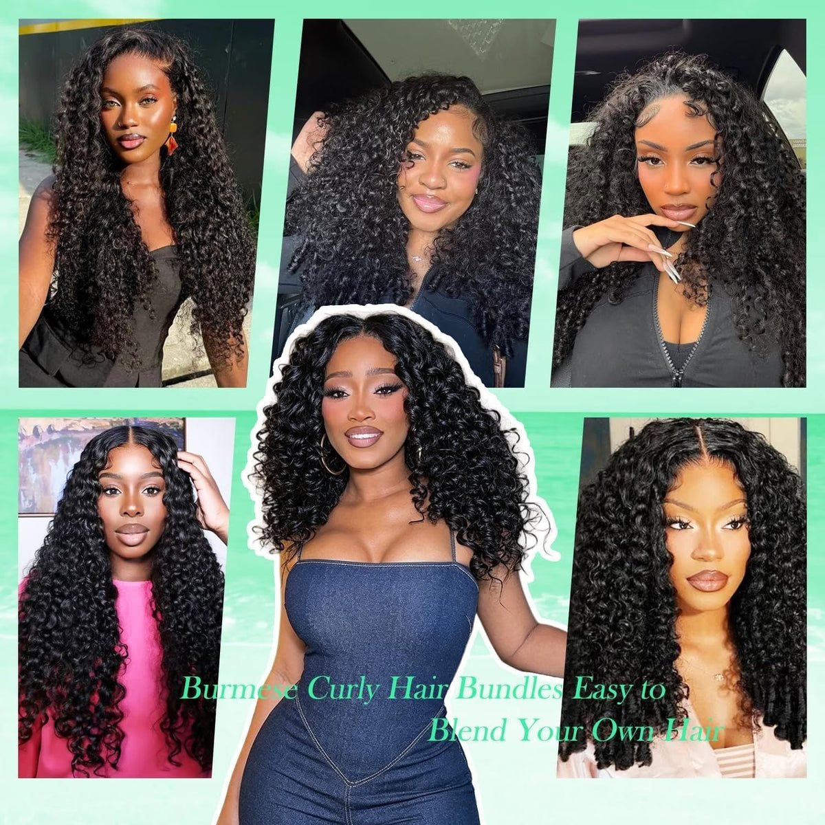 16-20 Inch Unprocessed Virgin Burmese Curly Hair Bundles - 12A Quality