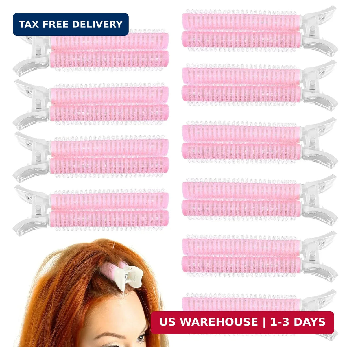 10pcs Hair Root Volumizing Clips for Volume and Styling - Pink