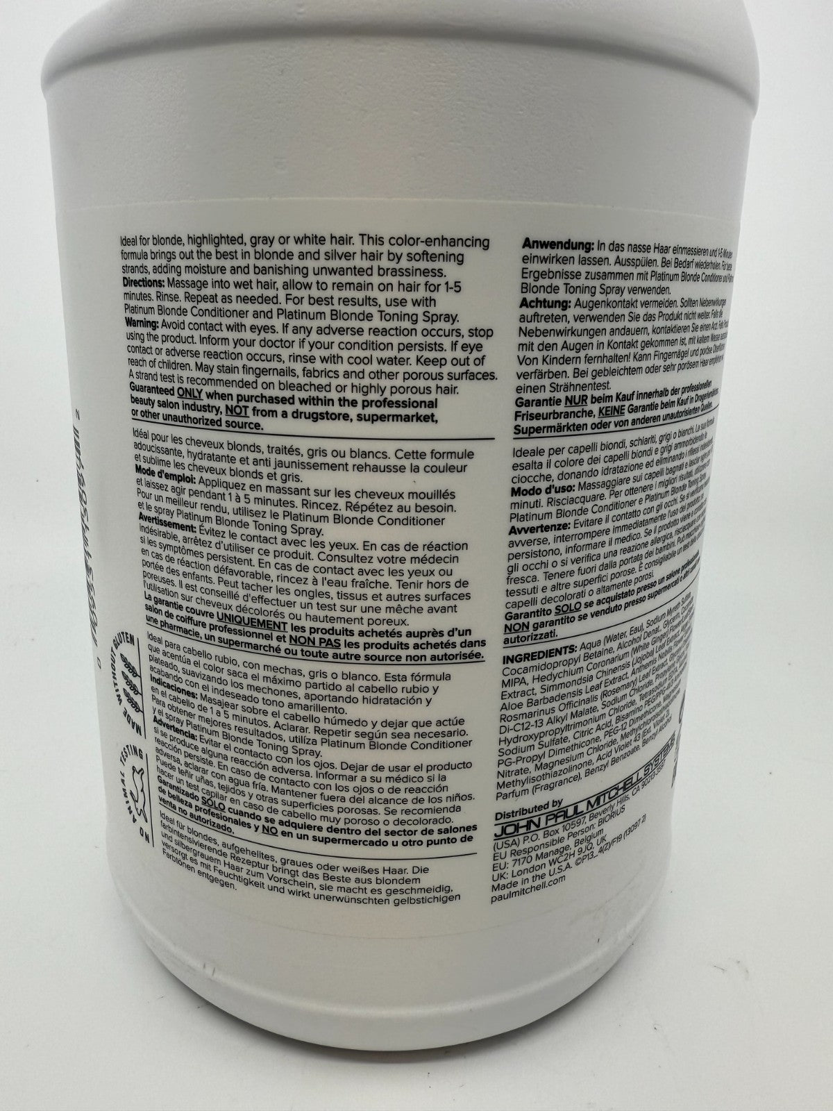 1 Gallon Blonde Hair Shampoo for Medium, Grey & Silver Hair - Refreshing Scent
