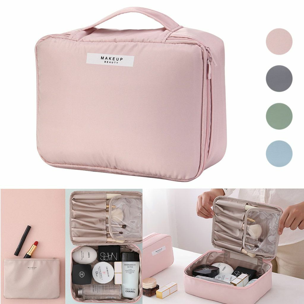Travel Cosmetic Bag Makeup Organizer with Hanging Pouch Waterproof Portable