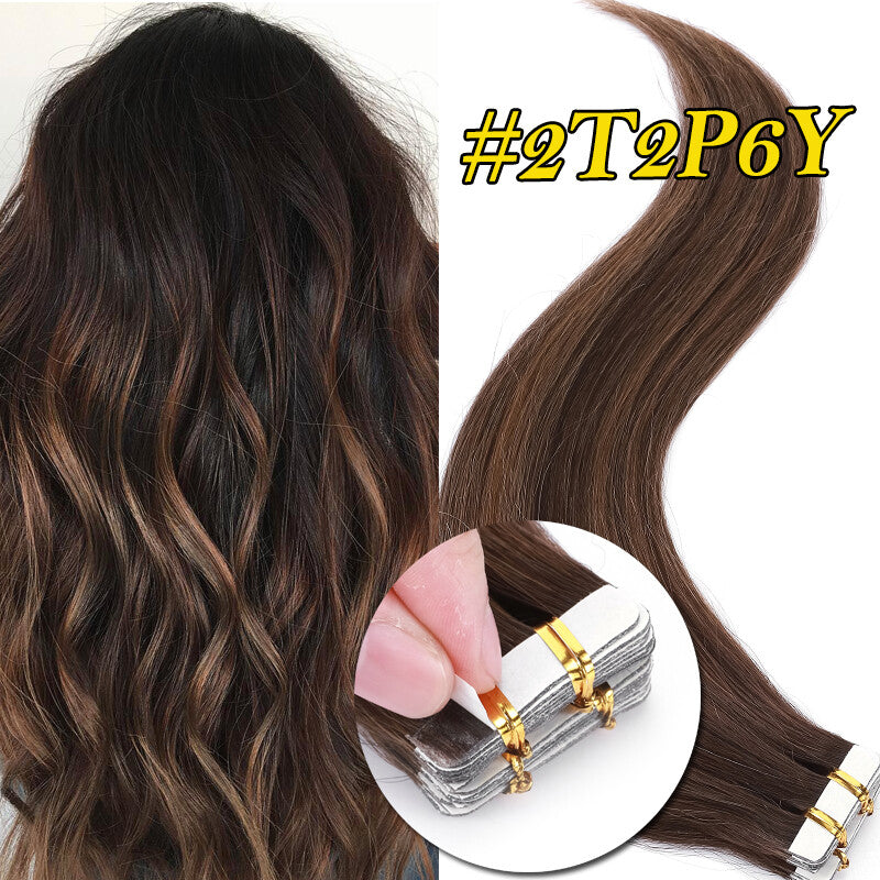 Remy Human Hair Extensions Tape-In Traceless Skin Weft 40PCS Multiple Lengths & Colors