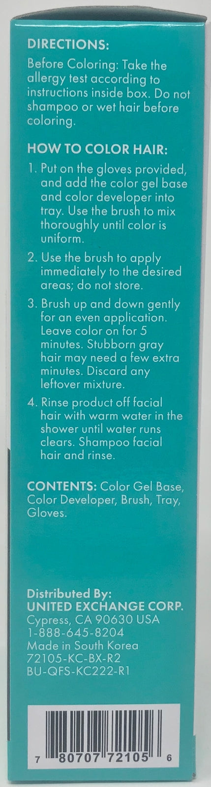 Men's Select Mustache & Beard Hair Color Dye - Black & Dark Brown, 24 Pack