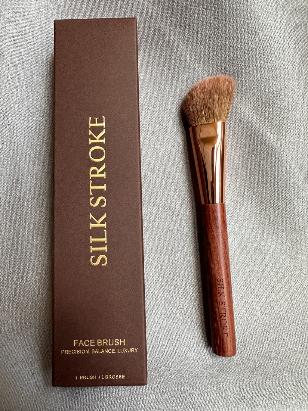 Contour Brush - Natural Goat Hair Face Brush for Blush, Bronzer & Powder