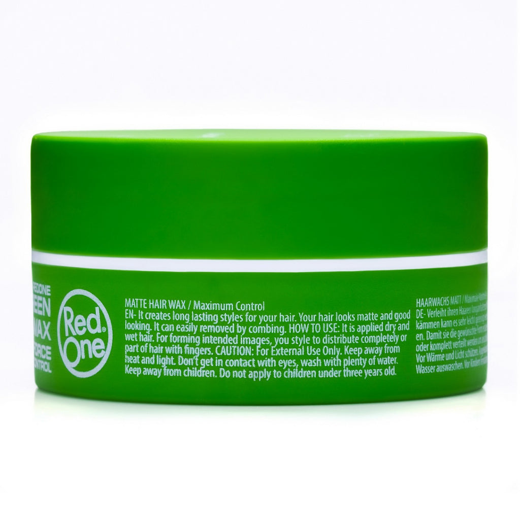 RedOne Green Matte Hair Wax 150ml - Natural Hold & Matte Finish for All Hair Types