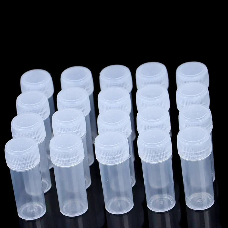 5ml Plastic Sample Jars - Small Storage Vials for Pills, Liquids & Powders