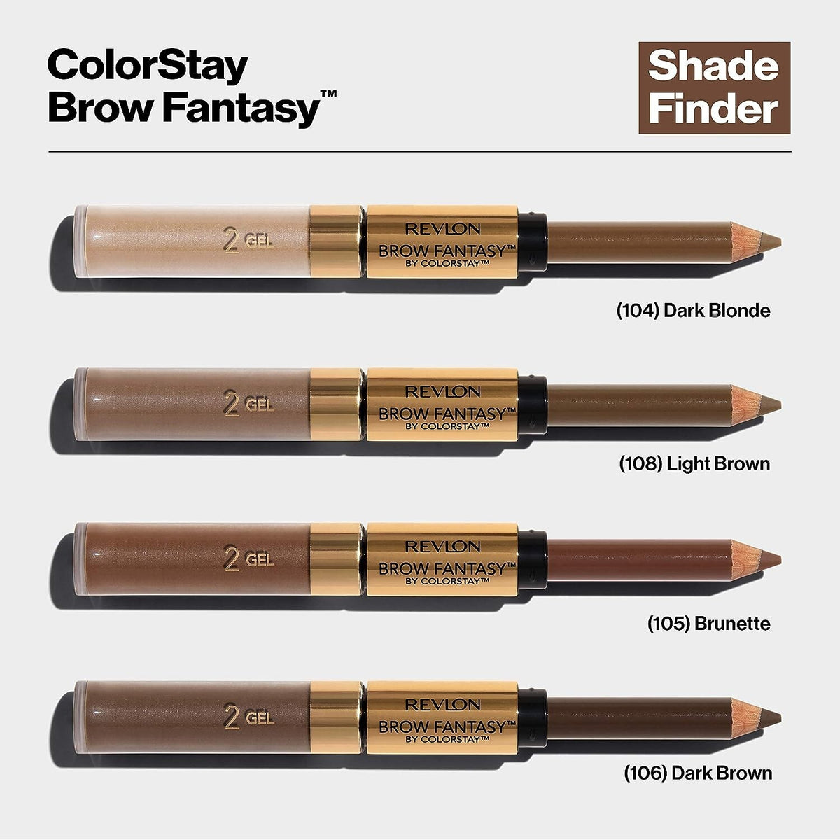 Eyebrow Gel & Pencil Duo - Natural Dark Blonde, 2-in-1 Brow Enhancer