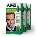 Men's Ash Brown Hair Color Kit - Natural Gray Coverage, Permanent, 3 Pack