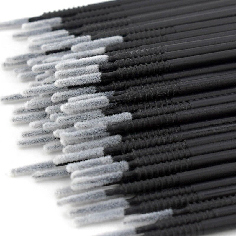 100 Pack Micro Applicator Swabs for Eyelash Extension Makeup Cleaning