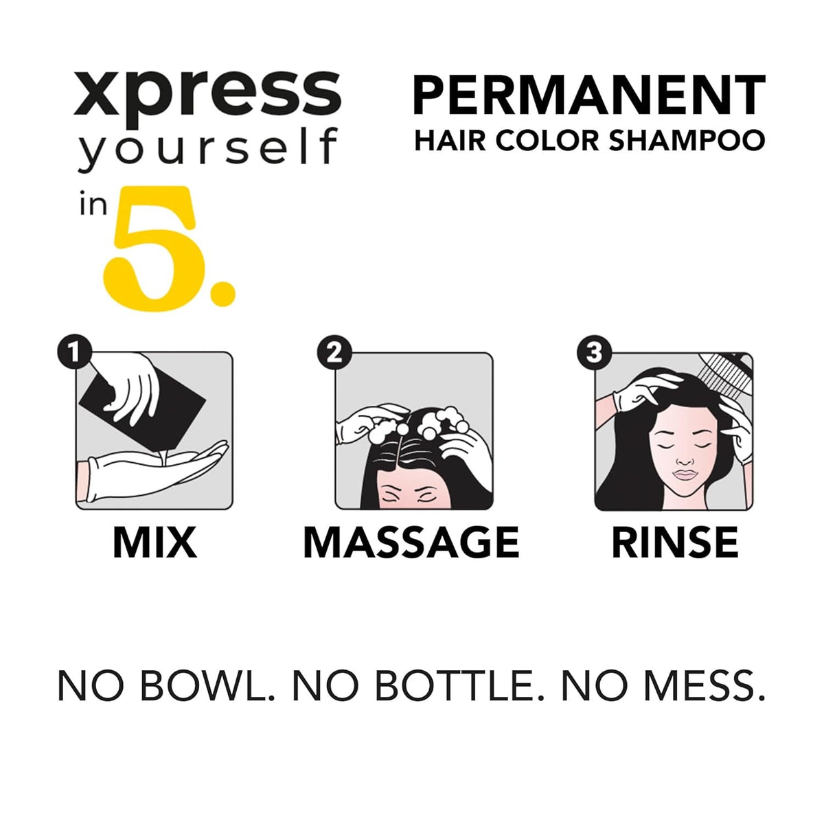 Dark Blonde Permanent Hair Color Shampoo - 5 Minute Gray Coverage, Ammonia Free