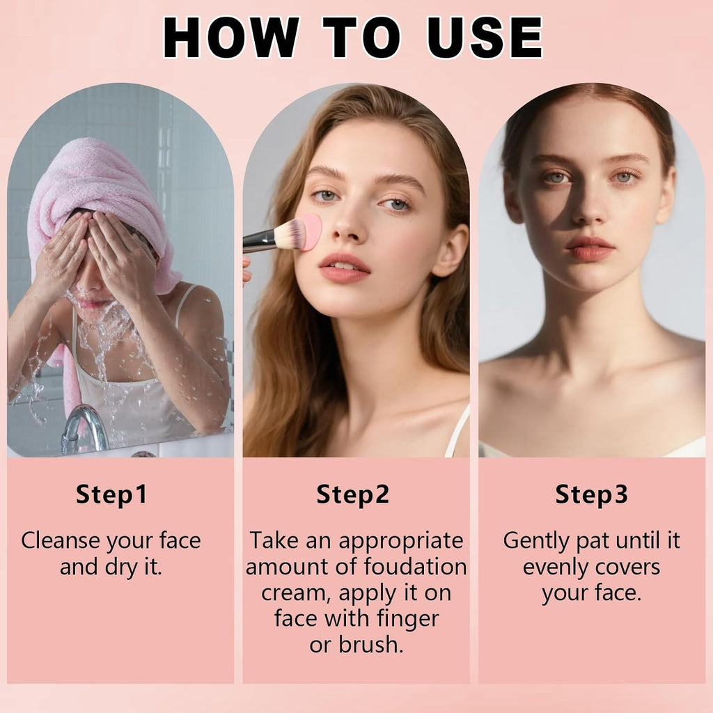Under Eye Brightener Concealer with Brush - Hydrating Pink Brightening Cream