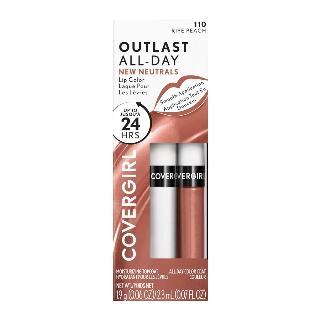 Long-Lasting Lip Color with Moisturizing Topcoat, Neutral Shades