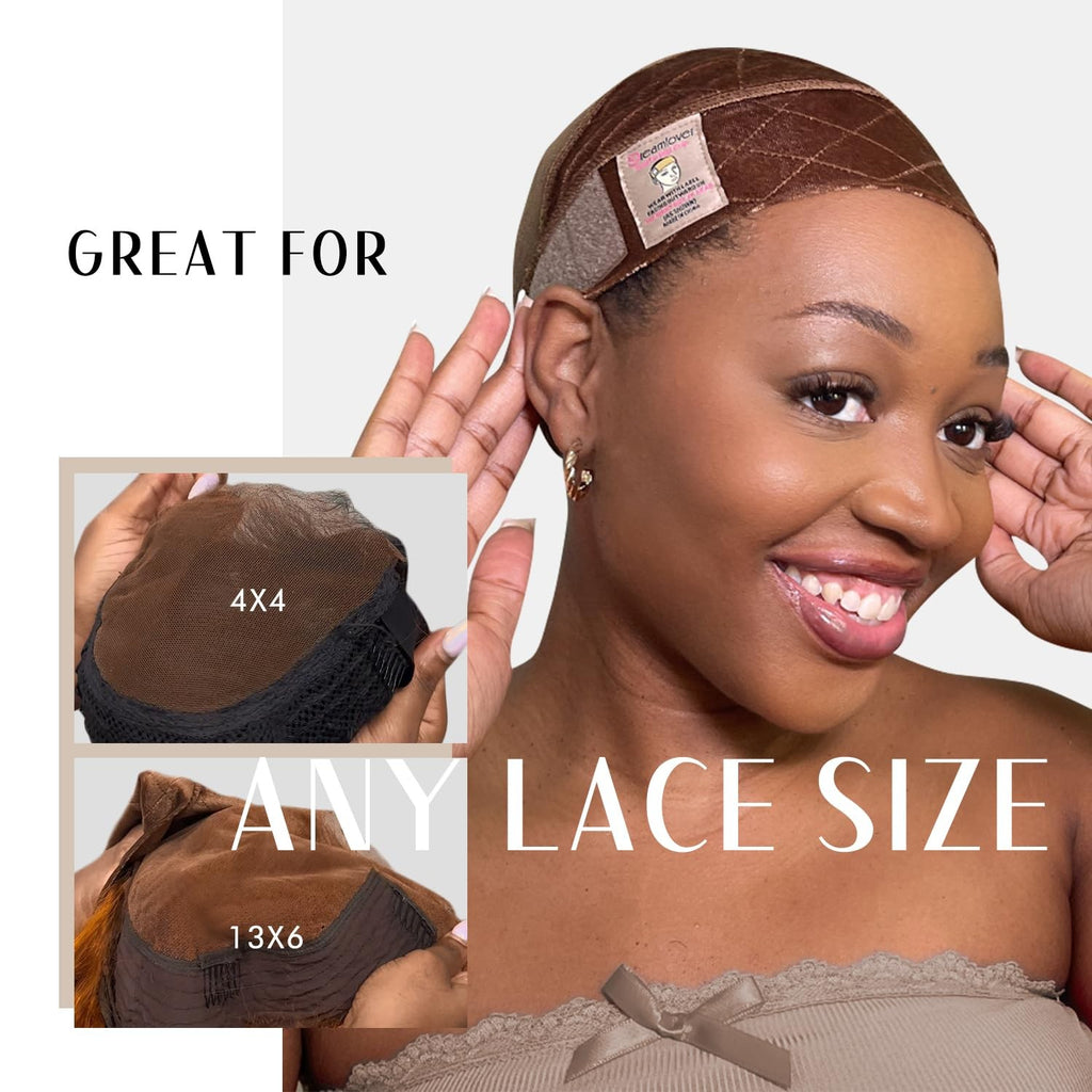 Wide Wig Grip Band for Lace Front Wigs, Velvet Adjustable Headband