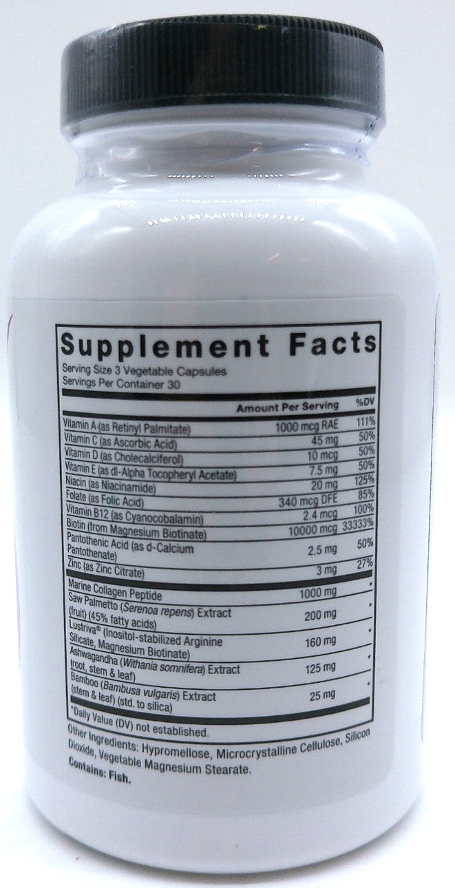 Hair Growth Accelerator Capsules with Lustriva - 90 Count