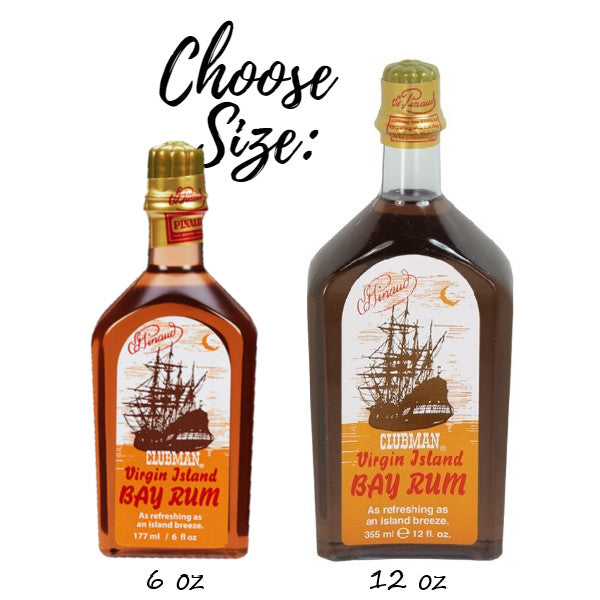Clubman Virgin Island Bay Rum Cologne - 6 oz / 12 oz, Choose Size & Pack