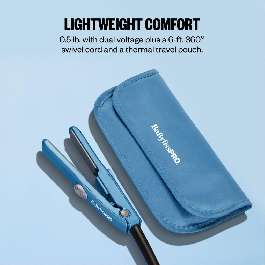 Mini Flat Iron Hair Straightener 0.5 Inch Nano Titanium Travel Styling Tool