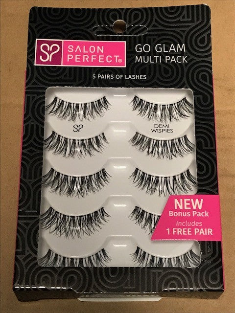 False Eyelashes Multi Pack Demi Wispies Black 5 Pairs for Natural & Glam Looks