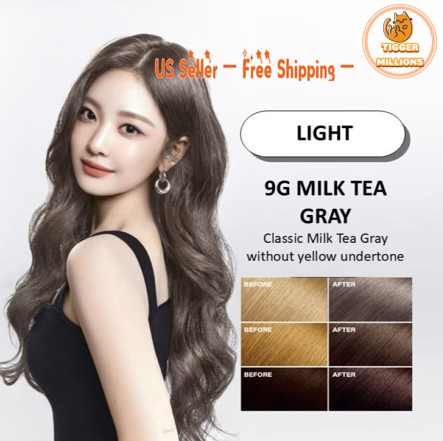 Hair Dye Bubble Foam Color - Milk Tea Gray 8oz Korean Import