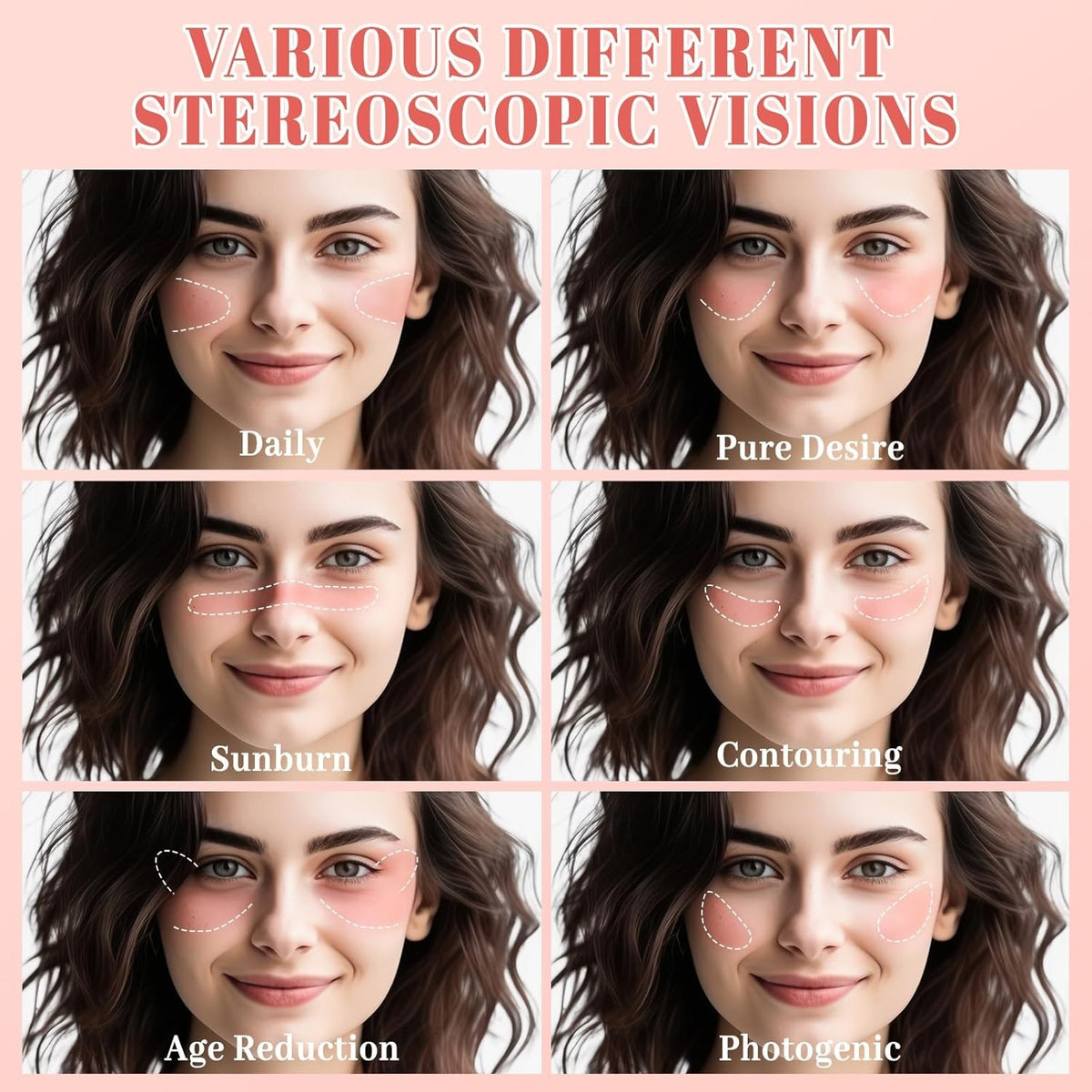 10 Color Long Lasting Face Blush Palette for Cheeks - Lightweight Makeup