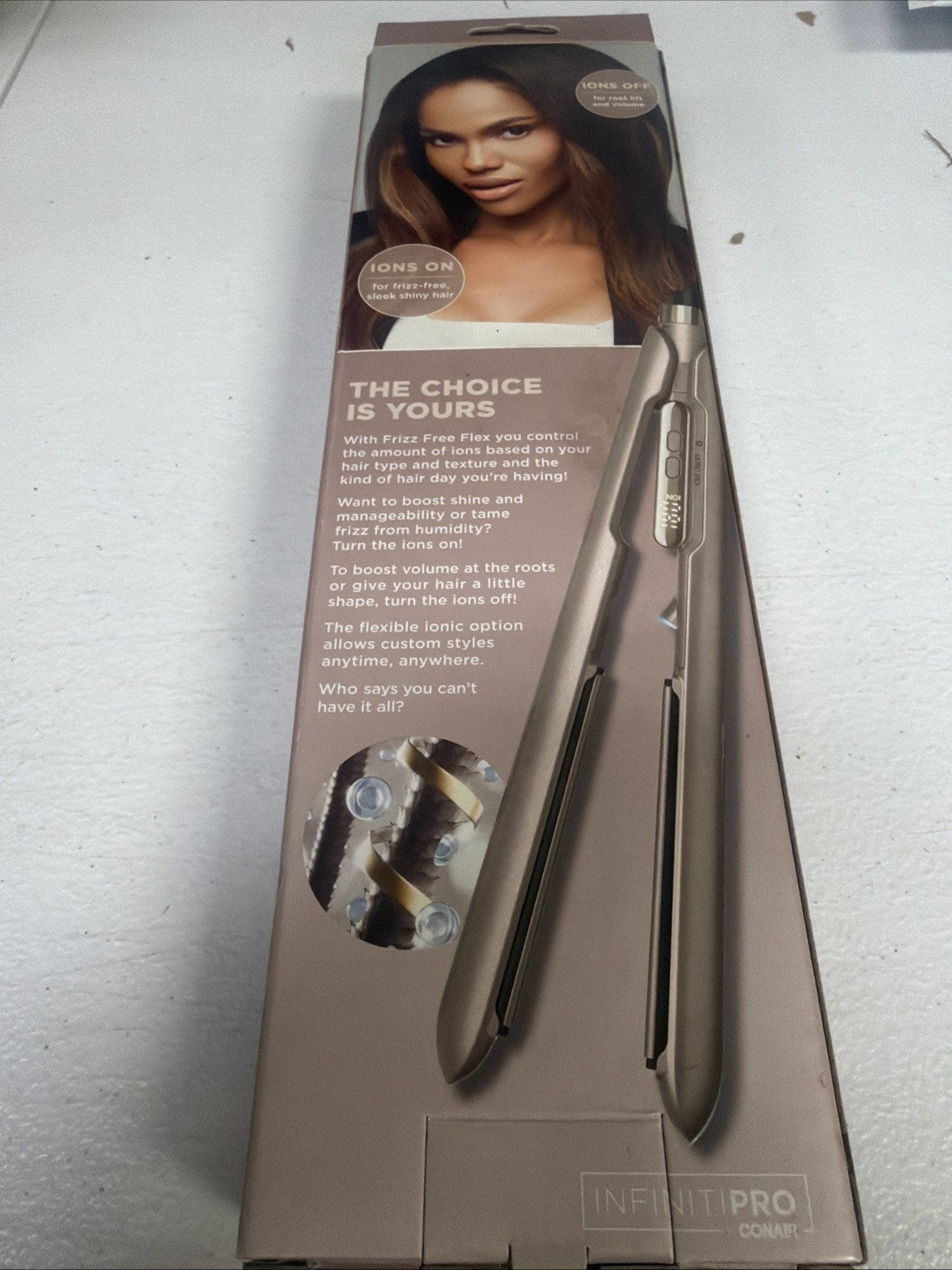 1-Inch Frizz-Free Flex Flat Iron for Hair Styling - Infiniti Pro Conair