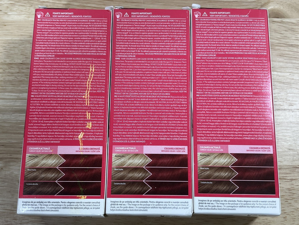 Red Passion Hair Color Kit - Long-Lasting Permanent Hair Dye - 3 Pack