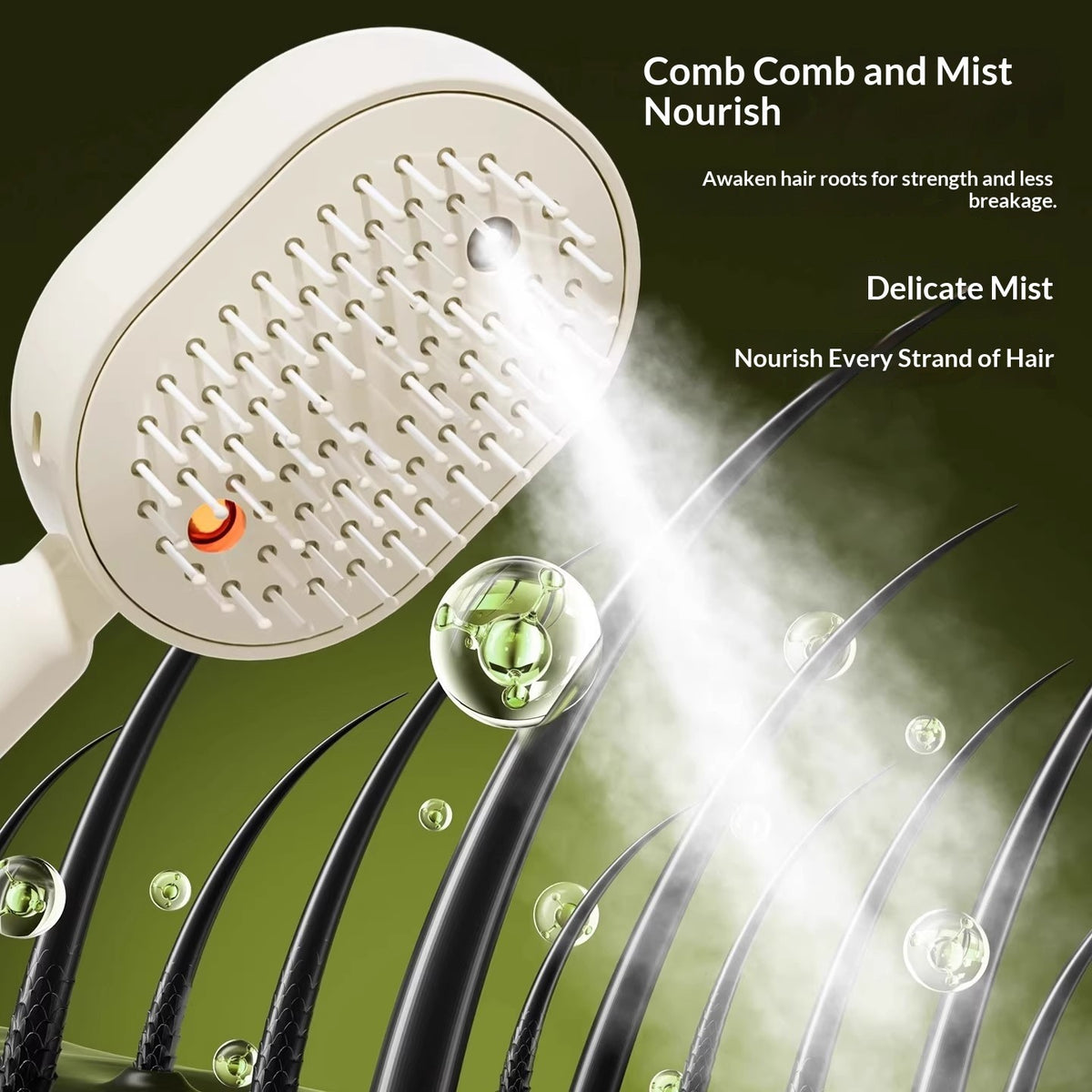 Electric Spray Airbag Massage Comb with Essential Oil Diffuser and Anti-Static Hair Brush