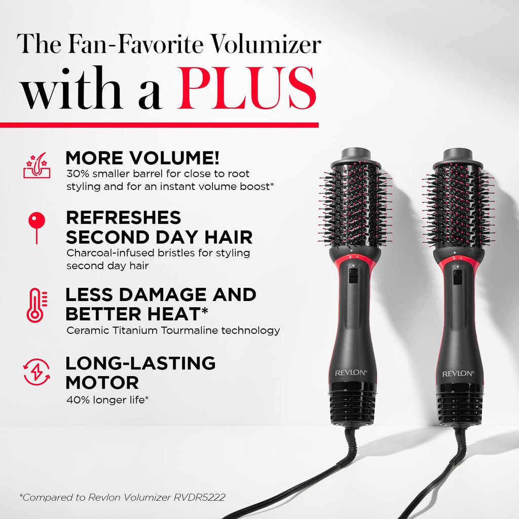 Revlon One-Step Volumizer Hair Dryer & Styler - 2.4 Inch Barrel, Black