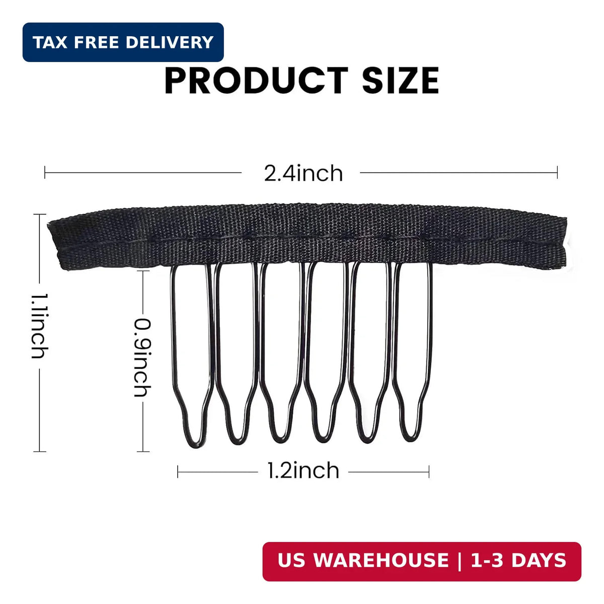 12 Pack Wig Comb Clips for Synthetic Wigs, Secure Hairpieces & Caps