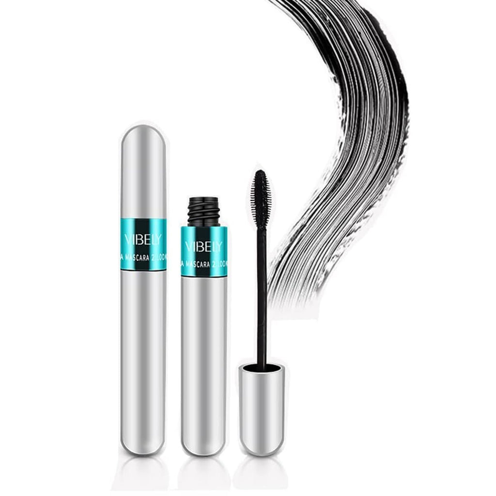 2-in-1 Waterproof Mascara 5X Longer Lash Extension with Clumping-Free Brush