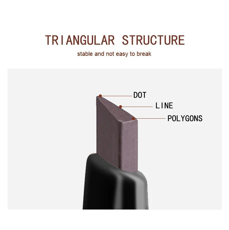 Waterproof Dual-End Eyebrow Pencil for Natural & Bold Brows