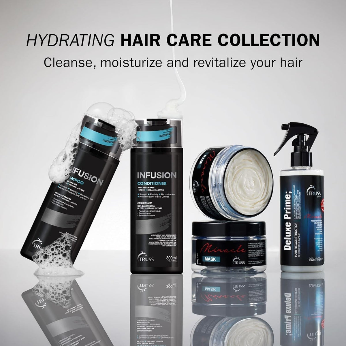 TRUSS Infusion Hair Conditioner 300ml - Vegan Deep Moisturizer for Damaged & Color-Treated Hair