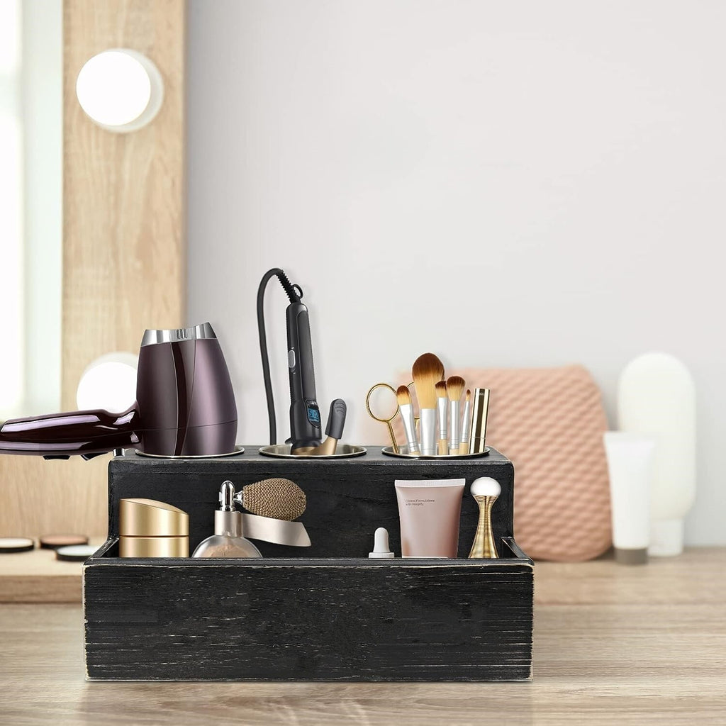 Hair Dryer Organizer Stand with Multiple Compartments for Salon & Bathroom