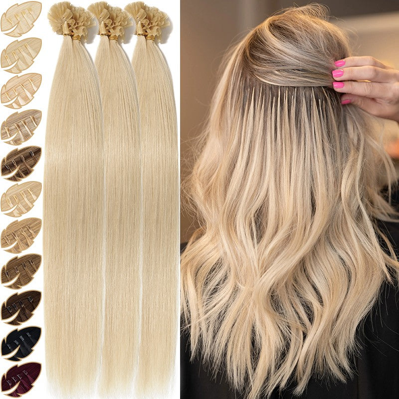 Flat U Tip Hair Extensions Full Head 150G Remy Human Hair - Multiple Colors & Lengths