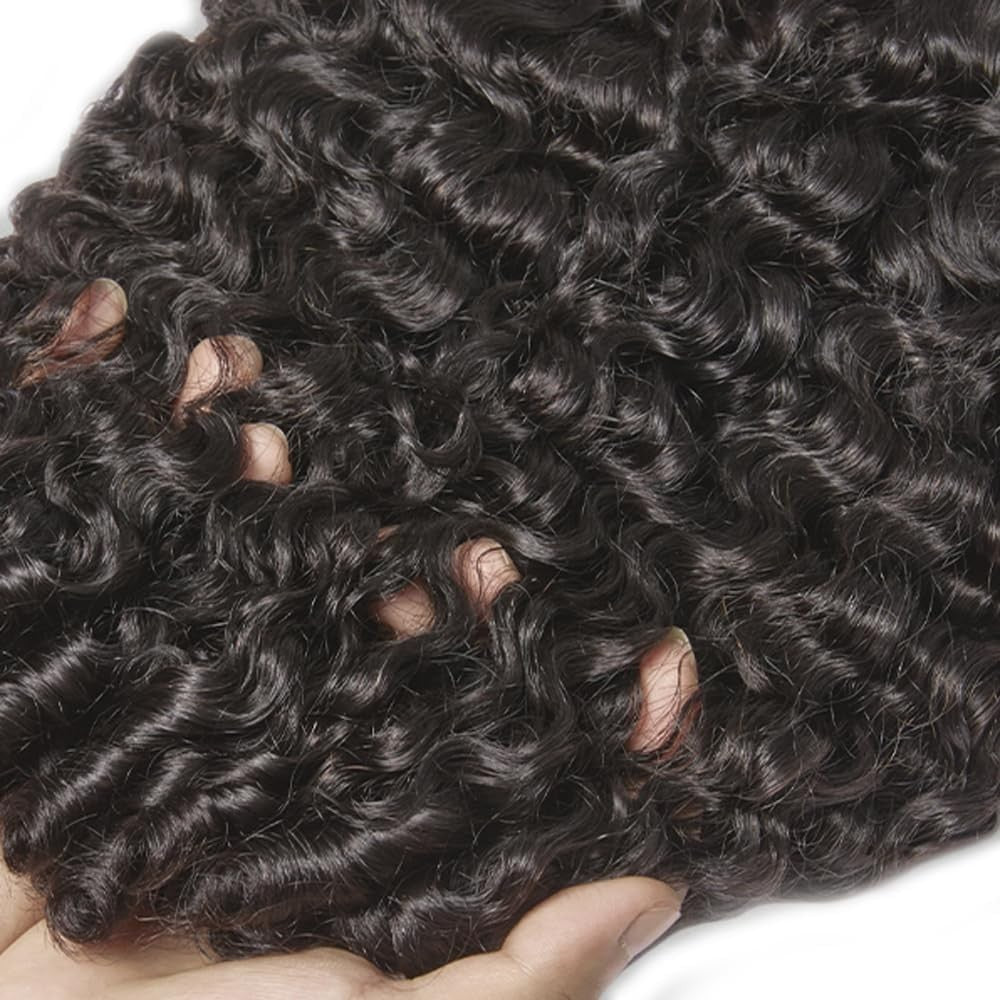 Natural Black Burmese Curly Hair Bundles - Unprocessed Human Hair Extensions, 18-22 Inches