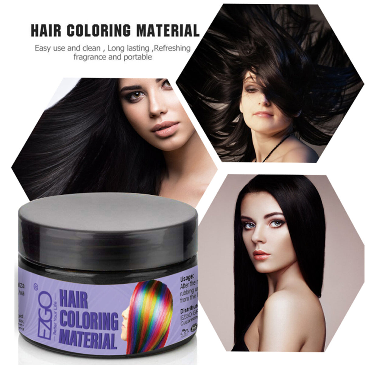 Unisex DIY Temporary Hair Color Wax and Mud - Long Lasting Styling