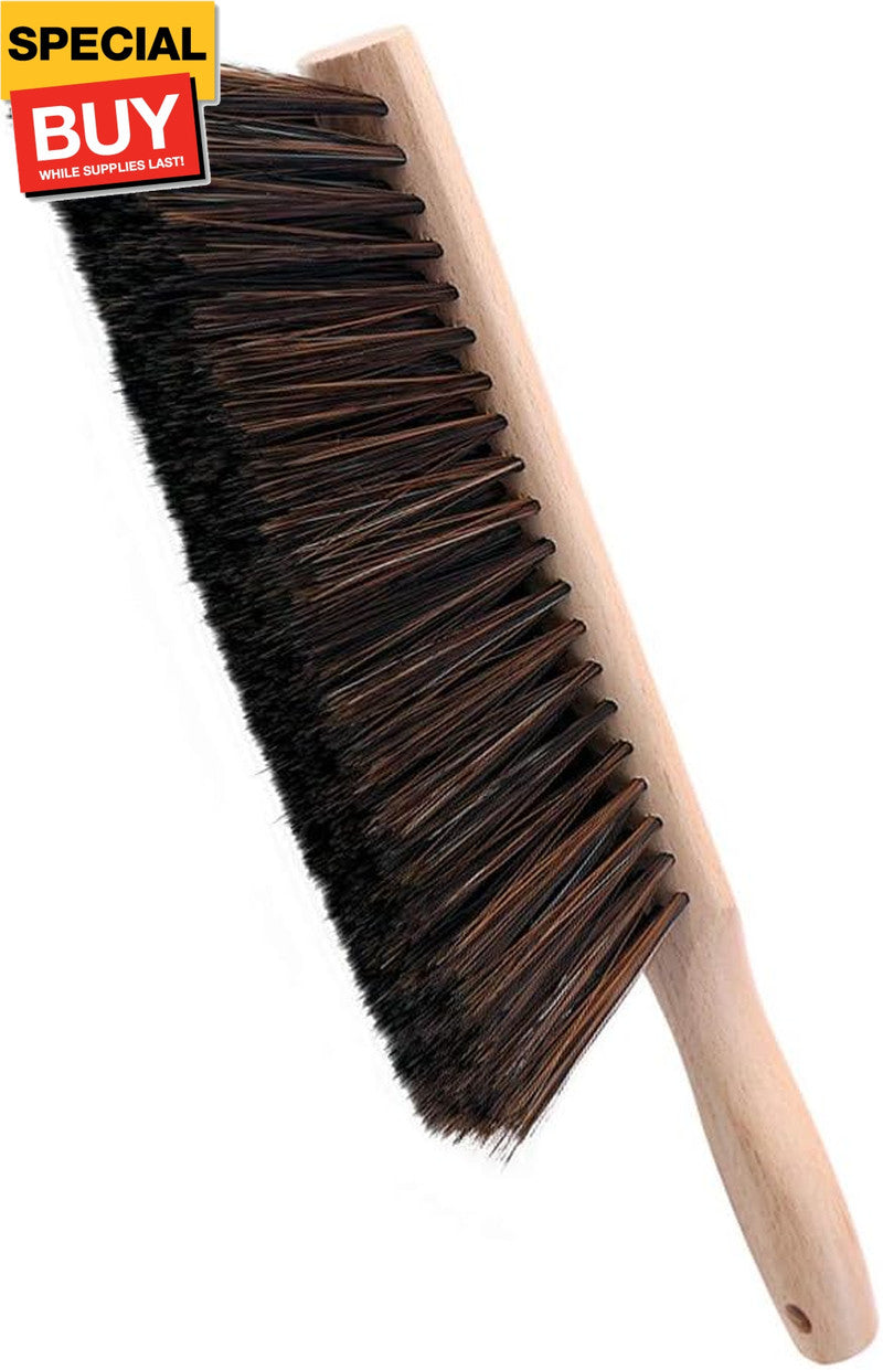 14-Inch Soft Bristle Dusting Brush with Oiled Beech Wood Handle - Indoor & Outdoor Cleaning Tool