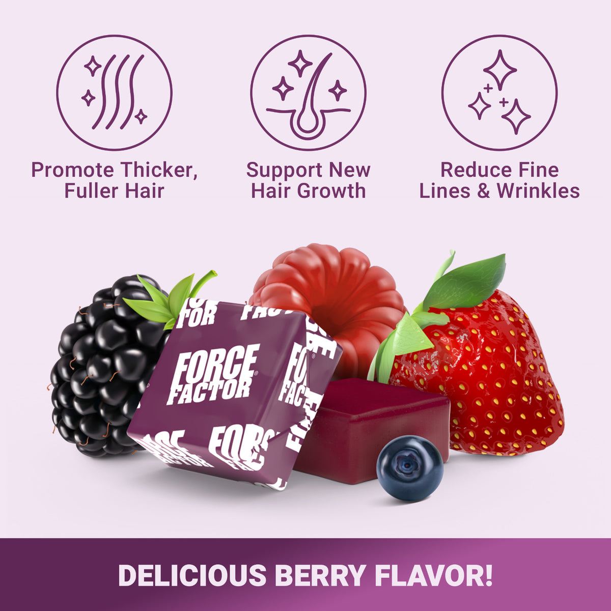 Hair Growth Vitamins with Biotin & Silicon - Soft Chews for Women