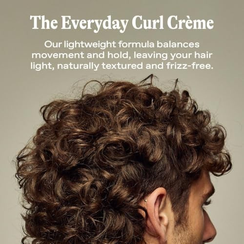 Lightweight Curl Cream for Men - Natural Wavy Hair, Frizz Control, Hold