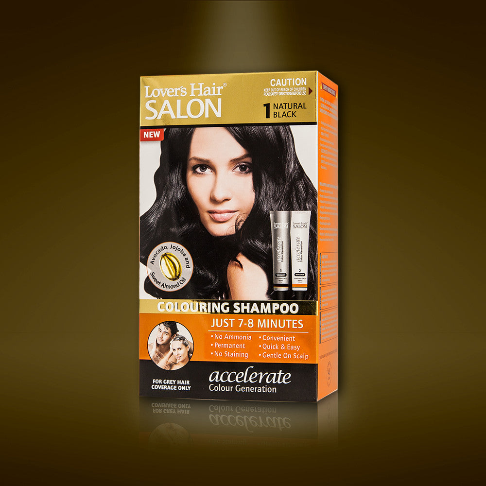 Hair Coloring Shampoo Natural Black, Brown & Mahogany - Organic Henna & Herbal Extracts