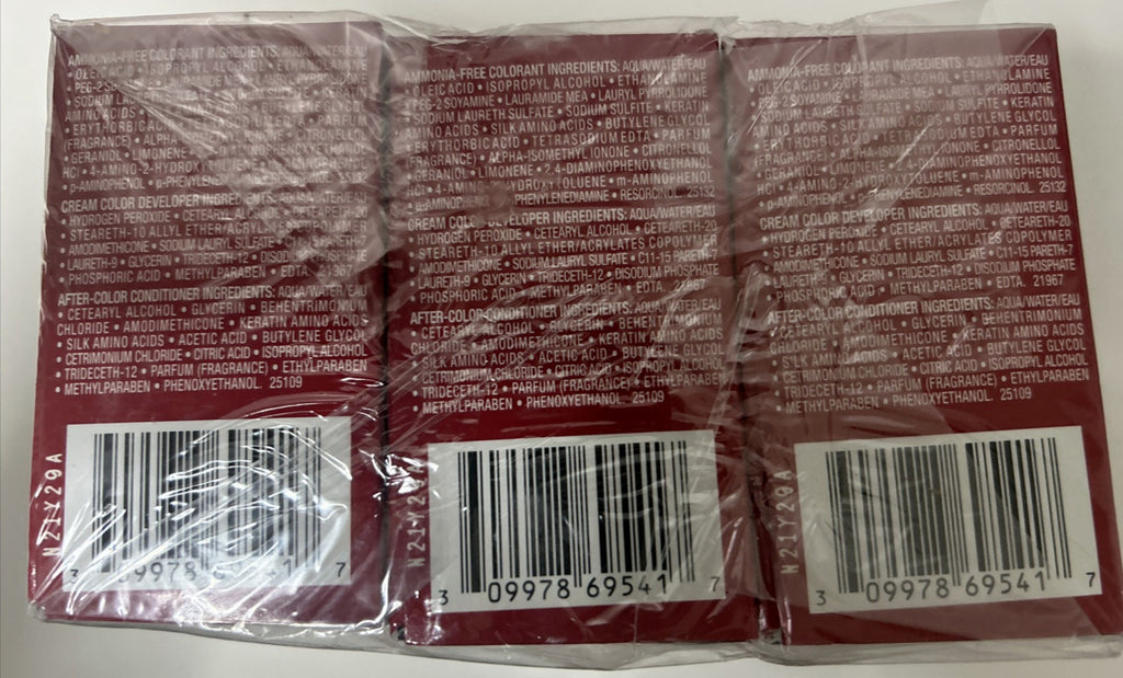 Ammonia-Free Hair Color 41 Medium Brown - 3 Pack with Keratin & 3D Gel Technology