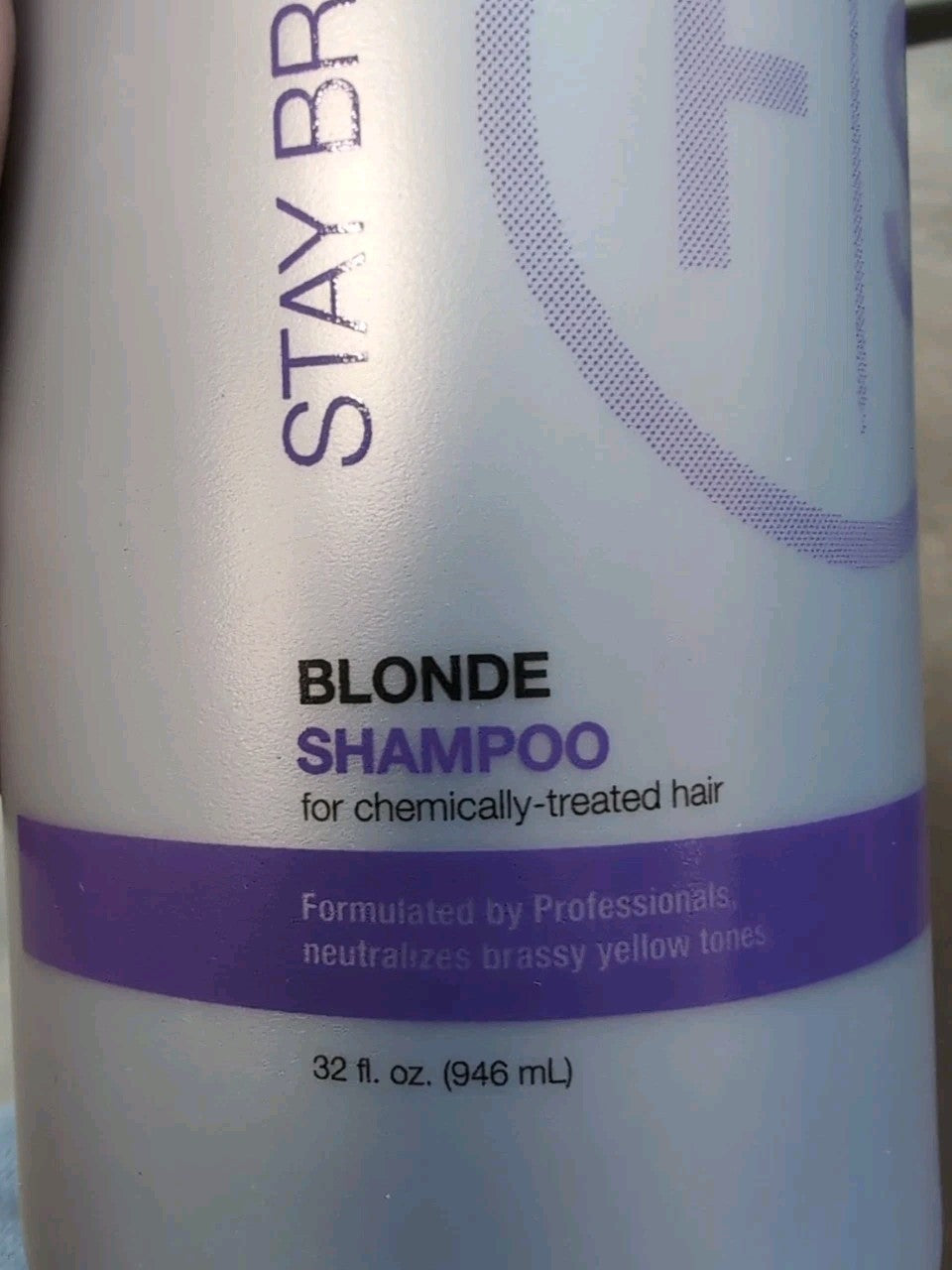 Stay Bright Blonde Shampoo 32 Oz - Neutralizes Brassy Yellow Tones