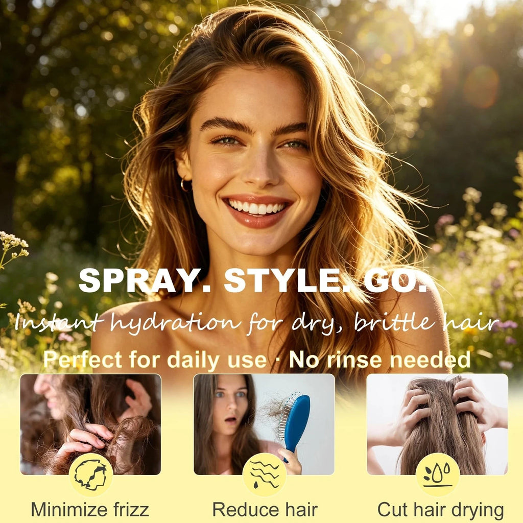 Hair Oil Spray with Jojoba & Shea Butter - Nourishing Leave-In Treatment, 2.7 fl oz