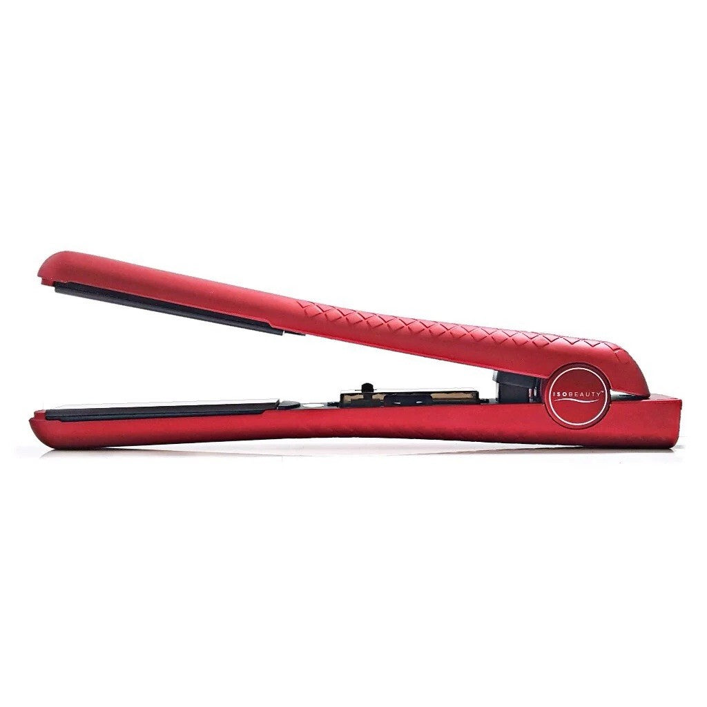 Ceramic Flat Iron Hair Straightener 1.25 Inch - Red, Adjustable Temperature